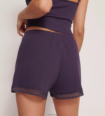 loungewear | sloggi gå ribbet shorts kvinner blåbær DR662204 - Image 3