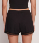 loungewear | sloggi gå ribbet shorts kvinner svart DR662592 - Image 3