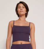 loungewear | sloggi go ribbet topp med spaghettistropper kvinner blåbær DR662133 - Image 2