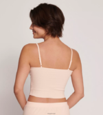 loungewear | sloggi go ribbet topp med spaghettistropper kvinner pulver oransje DR662178 - Image 3