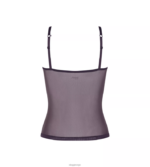 loungewear | sloggi myk tilpasset topp med spaghettistropper kvinner blåbær DR662438 - Image 3