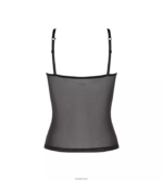 loungewear | sloggi myk tilpasset topp med spaghettistropper kvinner svart DR662289 - Image 3