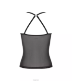 loungewear | sloggi myk tilpasset topp med spaghettistropper kvinner svart DR662289 - Image 4