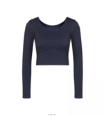 loungewear | sloggi noensinne infundert aloe langermet topp kvinner svart DR662348