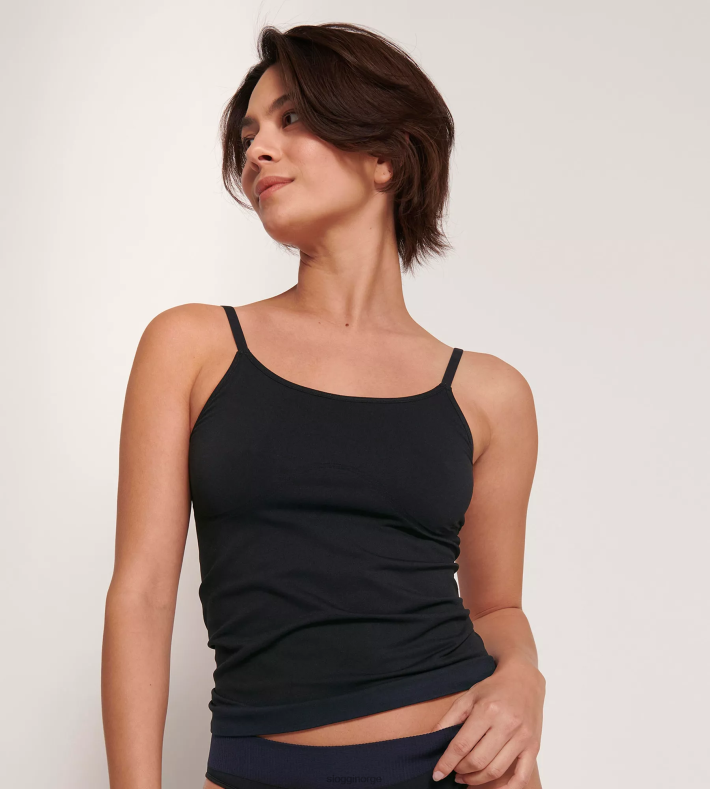 loungewear | sloggi noensinne infundert aloe topp med spaghetti stropper kvinner svart DR662193 - Image 3