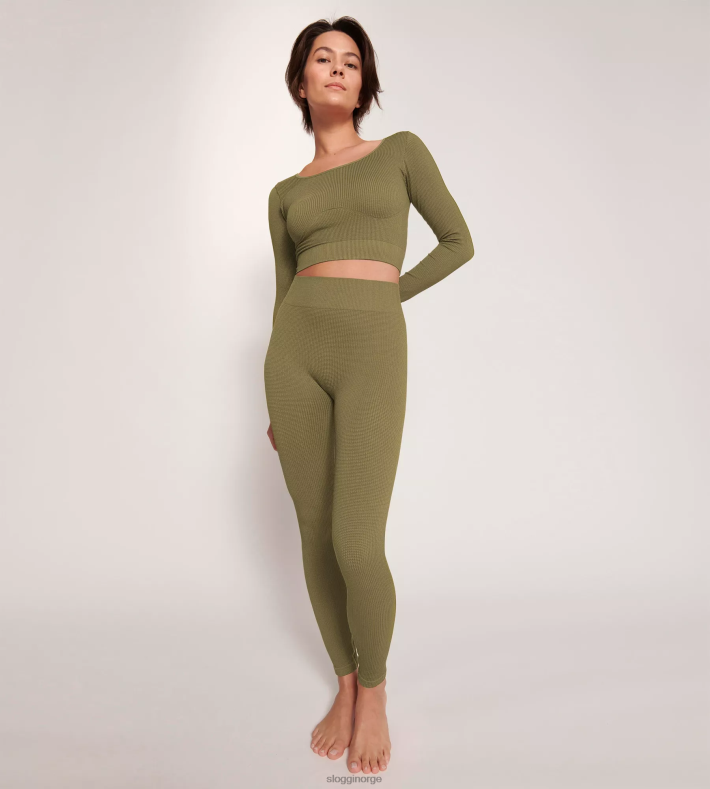 loungewear | sloggi noensinne infundert cbd langermet topp kvinner martini oliven DR662461 - Image 5