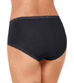 truser | sloggi 24/7 midi truser i bomull med blonder kvinner svart DR662301 - Image 3