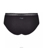 truser | sloggi gå ribbet hipster truser kvinner svart DR662644 - Image 4