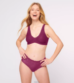 truser | sloggi null følelse av blonder med høy midje kvinner vin DR662325 - Image 6
