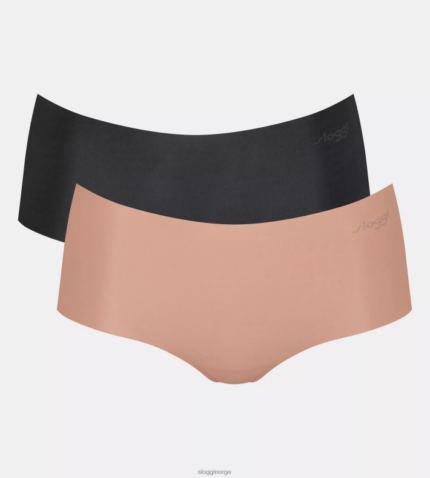 truser | sloggi null mikrofiber 2.0 kort truse kvinner brun - mørk kombinasjon DR662692